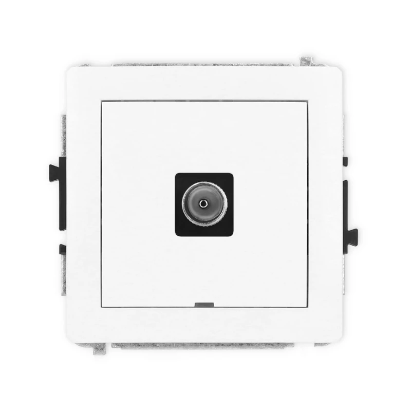 Karlik Deco Biały Mat Mechanizm Gniazda Antenowego Pojedynczego Tv, Bez Pola Opisowego 25Dgtvbo-1