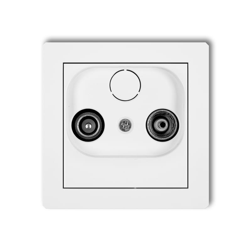 Karlik Deco Biały Mat Mechanizm Gniazda Abonenckiego Rtv Końcowego 2Db 25Dg2K
