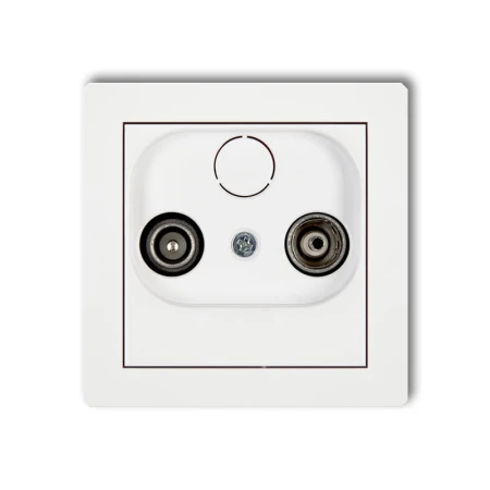 Karlik Deco Biały Mat Mechanizm Gniazda Abonenckiego Rtv Przelotowego 9Db 25Dg9P