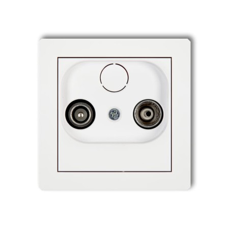 Karlik Deco Biały Mat Mechanizm Gniazda Abonenckiego Rtv Przelotowego 15Db 25Dg15P
