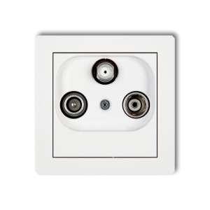 Karlik Deco Biały Mat Mechanizm Gniazda Abonenckiego Rtv-Sat Końcowego Multimedialnego (Internet) 25Dgm