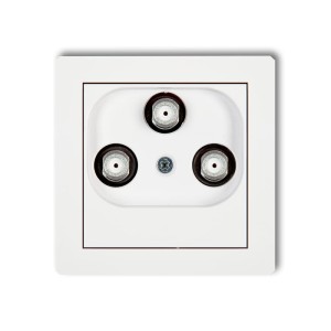 Karlik Deco Biały Mat Mechanizm Gniazda Multimedialnego 3F Data (Upc) 25Dgmu