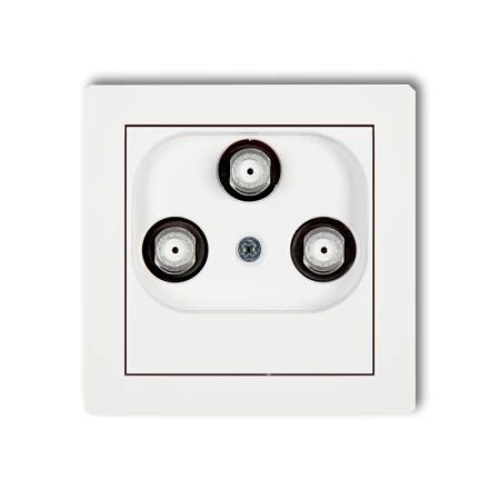 Karlik Deco Biały Mat Mechanizm Gniazda Multimedialnego 3F Data (Upc) 25Dgmu