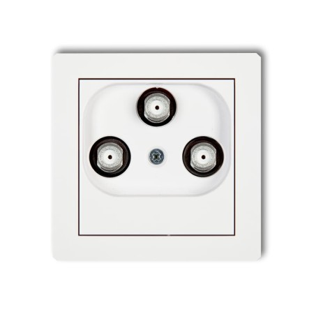 Karlik Deco Biały Mat Mechanizm Gniazda Multimedialnego 3F Data (Vectra) 25Dgmv
