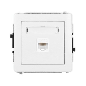 Karlik Deco Biały Mat Mechanizm Gniazda Komputerowego Pojedynczego 1Xrj45, Kat. 5E, 8-Stykowy 25Dgk-1