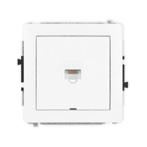 Karlik Deco Biały Mat Mechanizm Gniazda Komputerowego Pojedynczego 1Xrj45, Kat. 5E, 8-Stykowy, Bez Pola Opisowego 25Dgkbo-1