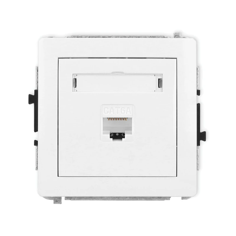 Karlik Deco Biały Mat Mechanizm Gniazda Komputerowego Pojedynczego 1Xrj45, Kat. 6A, 8-Stykowy 25Dgk-7