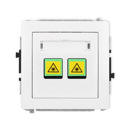 Karlik Deco Biały Mat Mechanizm Gniazda Światłowodowego/Optycznego Podwójnego 25Dgop-2