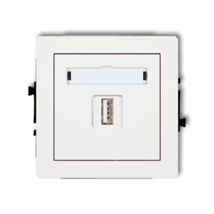Karlik Deco Biały Mat Mechanizm Gniazda Pojedynczego Usb A-A 2.0 25Dgusb-1