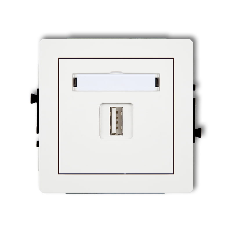 Karlik Deco Biały Mat Mechanizm Gniazda Pojedynczego Usb A-A 2.0 25Dgusb-1
