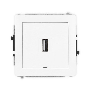 Karlik Deco Biały Mat Mechanizm Gniazda Pojedynczego Usb A-A 2.0, Bez Pola Opisowego 25Dgusbbo-1
