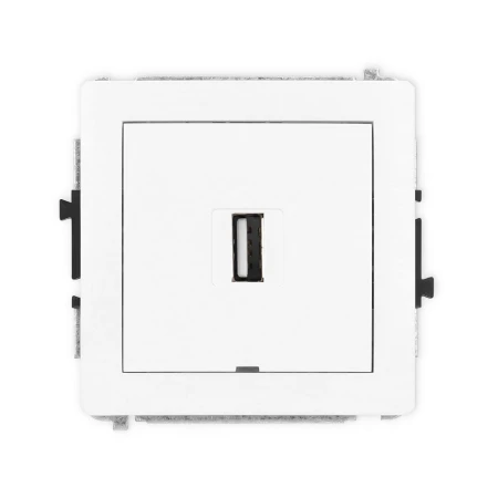 Karlik Deco Biały Mat Mechanizm Gniazda Pojedynczego Usb A-A 2.0, Bez Pola Opisowego 25Dgusbbo-1