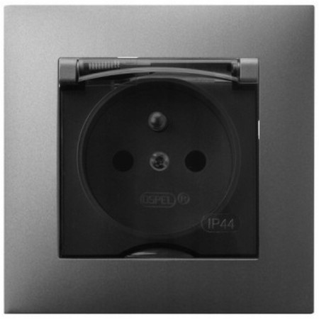 Gniazdo Hermetyczne Pojedyncze Do Łazienki Ospel Aria Szary