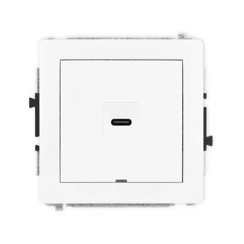 Karlik Deco Biały Mat Mechanizm Gniazda Pojedynczego 1Xusb C-C, Bez Pola Opisowego 25Dgusbbo-7