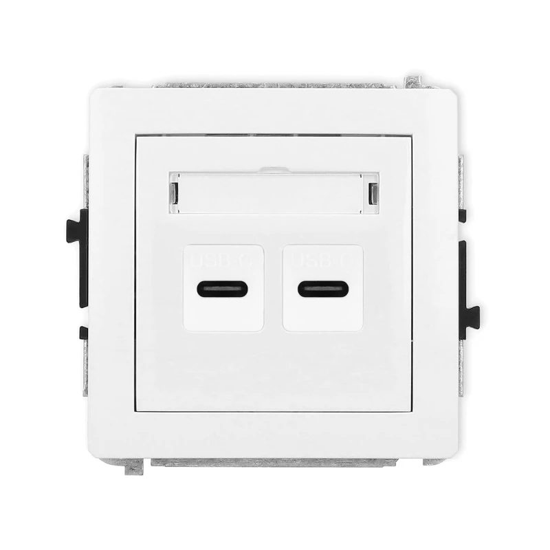 Karlik Deco Biały Mat Mechanizm Ładowarki Usb Podwójnej 2Xusb C, 20W Max. 25Dcusb-7