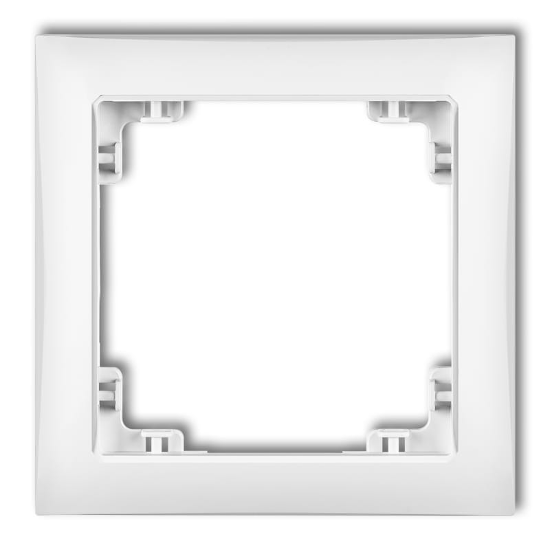 Karlik Deco Biały Mat Ramka Uniwersalna Pojedyncza Z Tworzywa Deco Soft 25Drso-1