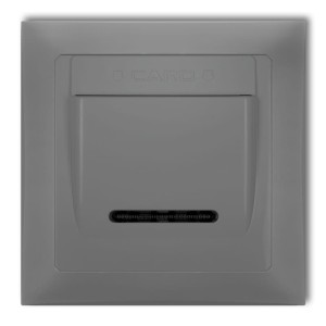 Karlik Deco Szary Mat Łącznik Hotelowy Z Ramką Uniwersalną Pojedynczą Z Tworzywa Deco Soft 27Dshso-1