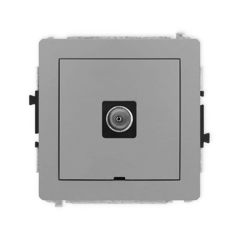 Karlik Deco Szary Mat Mechanizm Gniazda Antenowego Pojedynczego Tv, Bez Pola Opisowego 27Dgtvbo-1