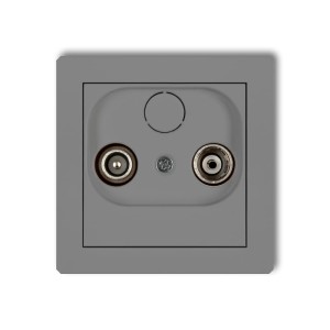 Karlik Deco Szary Mat Mechanizm Gniazda Abonenckiego Rtv Końcowego 2Db 27Dg2K