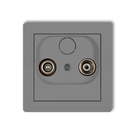 Karlik Deco Szary Mat Mechanizm Gniazda Abonenckiego Rtv Końcowego 2Db 27Dg2K