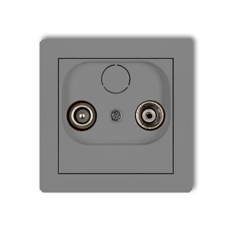 Karlik Deco Szary Mat Mechanizm Gniazda Abonenckiego Rtv Końcowego 2Db 27Dg2K