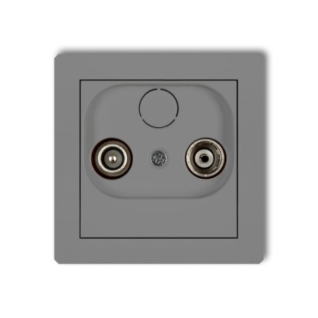 Karlik Deco Szary Mat Mechanizm Gniazda Abonenckiego Rtv Przelotowego 12Db 27Dg12P