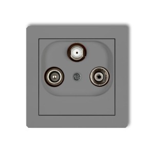 Karlik Deco Szary Mat Mechanizm Gniazda Abonenckiego Rtv-Sat Końcowego 1,5Db 27Dgs