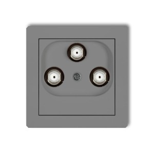 Karlik Deco Szary Mat Mechanizm Gniazda Multimedialnego 3F Data (Vectra) 27Dgmv