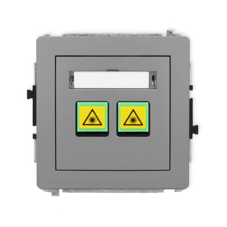 Karlik Deco Szary Mat Mechanizm Gniazda Światłowodowego/Optycznego Podwójnego 27Dgop-2