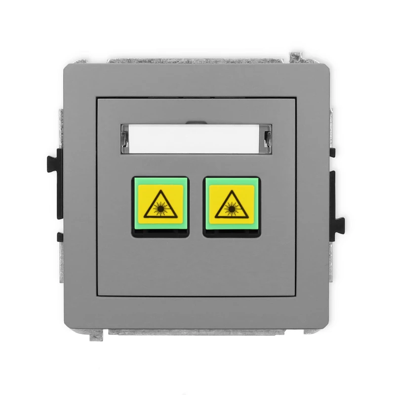 Karlik Deco Szary Mat Mechanizm Gniazda Światłowodowego/Optycznego Podwójnego 27Dgop-2