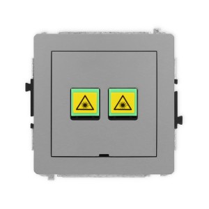 Karlik Deco Szary Mat Mechanizm Gniazda Światłowodowego/Optycznego Podwójnego, Bez Pola Opisowego 27Dgopbo-2