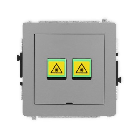 Karlik Deco Szary Mat Mechanizm Gniazda Światłowodowego/Optycznego Podwójnego, Bez Pola Opisowego 27Dgopbo-2
