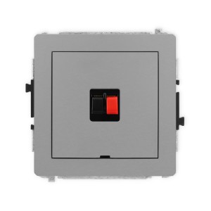 Karlik Deco Szary Mat Mechanizm Gniazda Głośnikowego Pojedynczego, Bez Pola Opisowego 27Dggbo-1
