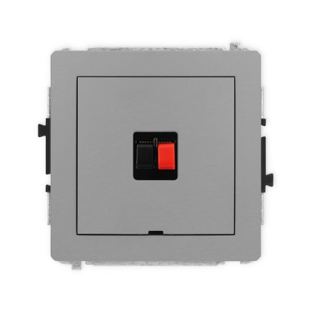 Karlik Deco Szary Mat Mechanizm Gniazda Głośnikowego Pojedynczego, Bez Pola Opisowego 27Dggbo-1