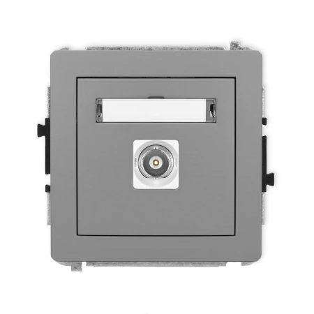 Karlik Deco Szary Mat Mechanizm Gniazda Pojedynczego Bnc 27Dgbnc-1