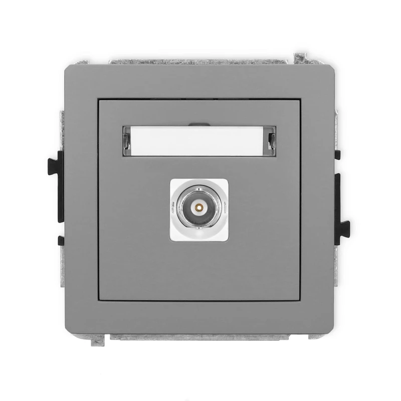 Karlik Deco Szary Mat Mechanizm Gniazda Pojedynczego Bnc 27Dgbnc-1
