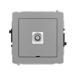 Karlik Deco Szary Mat Mechanizm Gniazda Pojedynczego Bnc, Bez Pola Opisowego 27Dgbncbo-1