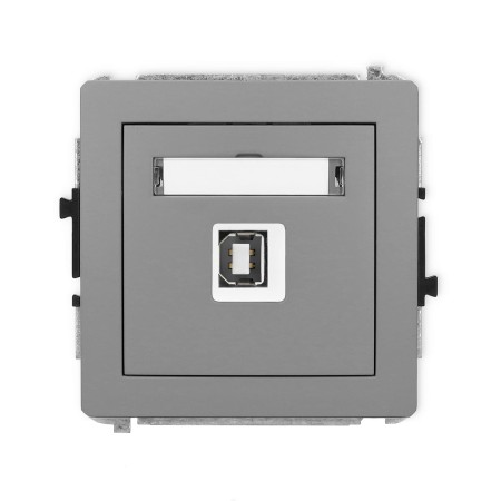 Karlik Deco Szary Mat Mechanizm Gniazda Pojedynczego Usb A-B 2.0 27Dgusb-3