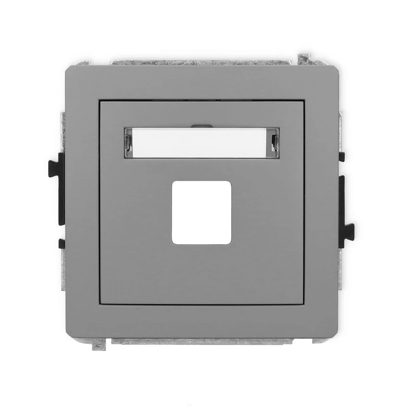Karlik Deco Szary Mat Mechanizm Gniazda Multimedialnego Pojedynczego Bez Modułu (Standard Keystone) 27Dgm-1P