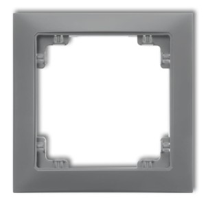 Karlik Deco Szary Mat Ramka Uniwersalna Pojedyncza Z Tworzywa Deco Soft 27Drso-1