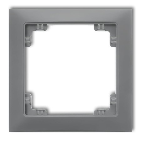 Karlik Deco Szary Mat Ramka Uniwersalna Pojedyncza Z Tworzywa Deco Soft 27Drso-1