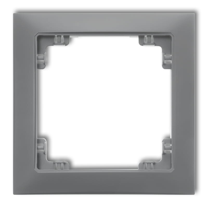 Karlik Deco Szary Mat Ramka Uniwersalna Pojedyncza Z Tworzywa Deco Soft 27Drso-1