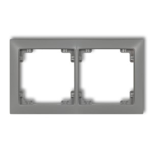 Karlik Deco Szary Mat Ramka Uniwersalna Podwójna Z Tworzywa Deco Soft 27Drso-2