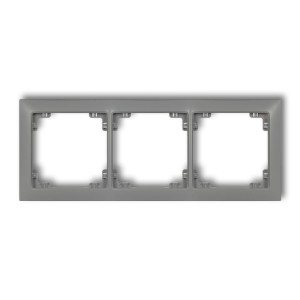 Karlik Deco Szary Mat Ramka Uniwersalna Potrójna Z Tworzywa Deco Soft 27Drso-3