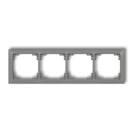 Karlik Deco Szary Mat Ramka Uniwersalna Poczwórna Z Tworzywa Deco Soft 27Drso-4