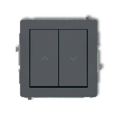 Karlik Deco Grafitowy Mat Mechanizm Włącznika Żaluzjowego Z Podtrzymaniem 28Dwp-88