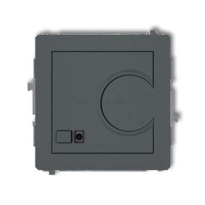 Karlik Deco Grafitowy Mat Mechanizm Elektronicznego Regulatora Temperatury Z Czujnikiem Podpodłogowym 28Drt-1
