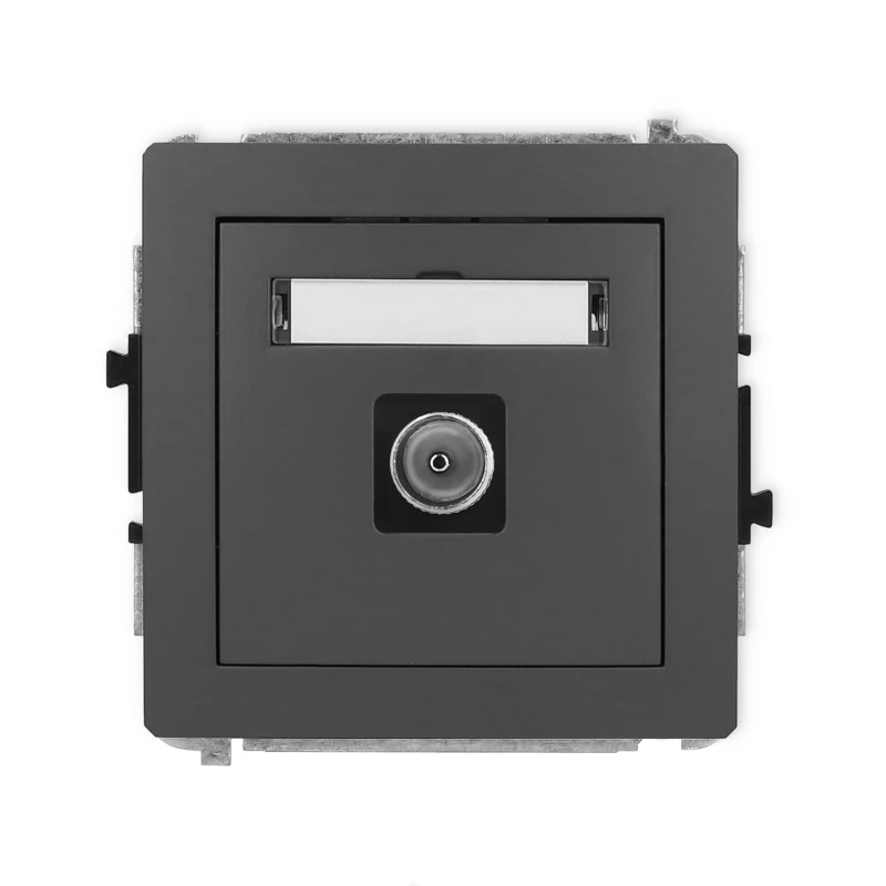 Karlik Deco Grafitowy Mat Mechanizm Gniazda Antenowego Pojedynczego Tv 28Dgtv-1