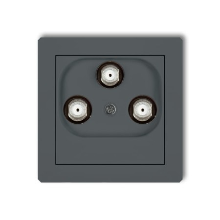 Karlik Deco Grafitowy Mat Mechanizm Gniazda Multimedialnego 3F Data (Upc) 28Dgmu