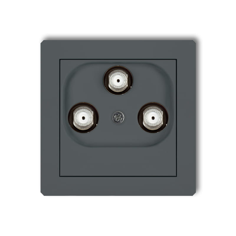 Karlik Deco Grafitowy Mat Mechanizm Gniazda Multimedialnego 3F Data (Upc) 28Dgmu